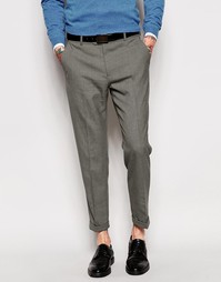 Зауженные укороченные брюки ASOS - Умеренный серый
