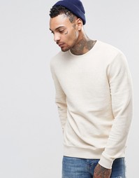 Свитшот с отделкой изнаночными петлями ASOS - White cap grey