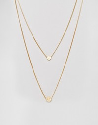 Двойное ожерелье с подвесками в виде пули Lovebullets - Золотой