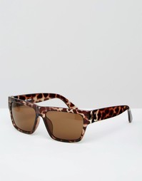 AJ Morgan Square Sunglasses in Brown Tort - Коричневый