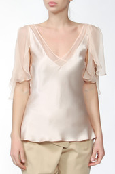 Блуза двух-фактурная Galliano