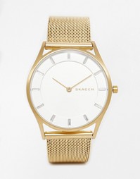Золотистые часы Skagen Holst SKW2377 - Золотой