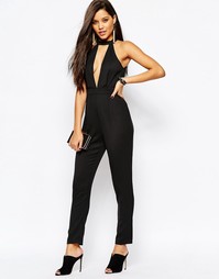 Комбинезон с глубоким вырезом Missguided - Черный