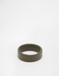Кольцо с прорезиненной отделкой цвета хаки ASOS - Хаки