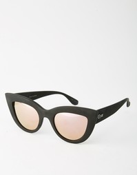 Зеркальные солнцезащитные очки кошачий глаз Quay Australia Kitti
