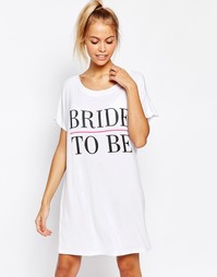 Ночнушка с принтом Bride To Be Adolescent Clothing - Белый