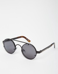Круглые солнцезащитные очки черного цвета Spitfire Lennon2 - Черный