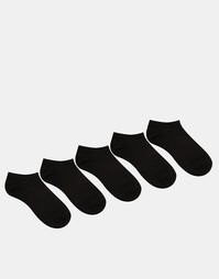 Комплект из 5 пар черных спортивных носков ASOS - Черный
