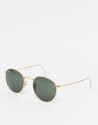 Круглые солнцезащитные очки Ray-Ban 0RB3447 - Золотой