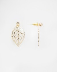 Серьги с подвесками-листиками ASOS - Золотой