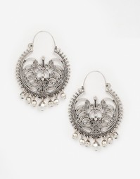 Серьги-кольца с филигранью ASOS - Серебряный