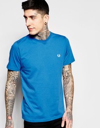 Футболка с логотипом в виде лаврового венка Fred Perry - Синий меланж