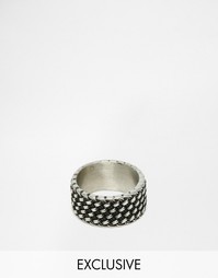 Серебристое плетеное кольцо Reclaimed Vintage - Серебряный