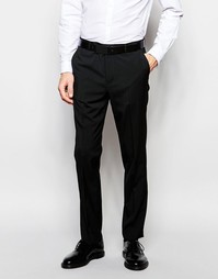 Черные эластичные брюки слим ASOS - Черный