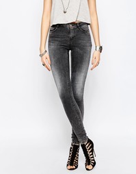 Черные джинсы суперслим с выбеленным эффектом Noisy May Lucy - Dgd 34