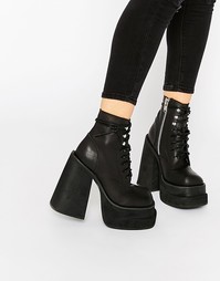 Черные ботинки на шнуровке UNIF Bratz - Черный