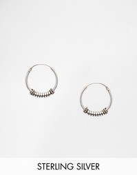 Серебряные серьги‑кольца 13 мм Kingsley Ryan - Серебряный