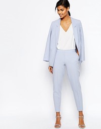 Укороченные креповые брюки-сигареты ASOS - Васильковый синий