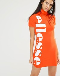 Облегающее платье с высоким воротом Ellesse - Оранжевый