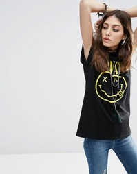 Футболка бойфренда с принтом Nirvana ASOS - Черный