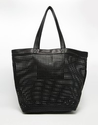 Пляжная сумка-шоппер с вырезами ASOS - Черный