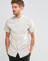 Рубашка слим на пуговицах с короткими рукавами Selected Homme - Белый