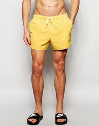 Желтые короткие шорты для плавания в спортивном стиле ASOS - Желтый