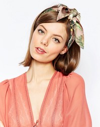Головной платок с фотографическим цветочным принтом ASOS - Мульти