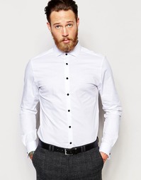 Рубашка скинни с воротником с широко расставленными углами ASOS