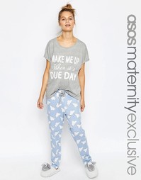 Пижама для беременных ASOS Maternity Wake Me Up When Its Due Day