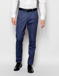 Легкие повседневные брюки слим с поясом Selected Homme - Синий
