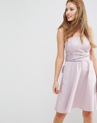Структурированное платье мини с бантиком ASOS WEDDING - Пыльно-лиловый