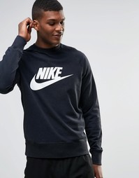 Черный свитшот с круглым вырезом и логотипом Nike AW77 728687-010