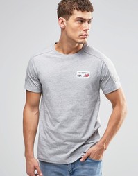 Серая футболка с логотипом New Balance EMT61743 - Серый