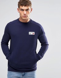 Темно-синий свитшот с логотипом New Balance AEMT53708 - Темно-синий