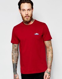 Бордовая эксклюзивная футболка с логотипом гор Penfield - Burgundy