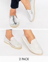 Две пары эспадрилий ASOS JEANIE