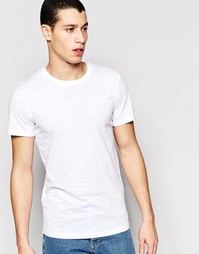 Удлиненная футболка с круглым вырезом и короткими рукавами Selected Ho