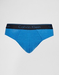 Хлопковые трусы в полоску Calvin Klein - Синий