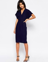 Платье с запахом ASOS - Темно-синий