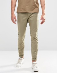 Светло-серые облегающие чиносы ASOS - Chinchilla