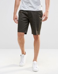 Хлопковые облегающие шорты ASOS - Темный хаки