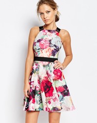 Платье с цветочным принтом и пряжками на бретельках Ted Baker Samra