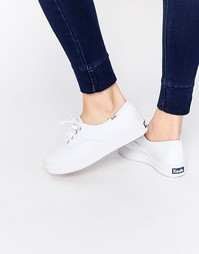 Белые парусиновые кеды Keds Champion Triple Core - Белый