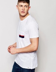 Облегающая футболка с контрастным карманом Abercrombie &amp; Fitch - Белый
