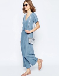 Джинсовый комбинезон ASOS - Синий выбеленный