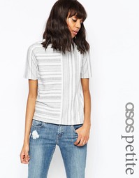 Топ в полоску ASOS PETITE - Черно-белый
