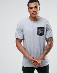 Серая футболка с карманом Nike 779706-063 - Серый
