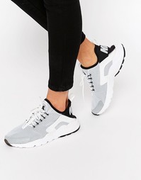 Серо-черные кроссовки Nike Air Huarache