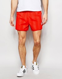 Шорты в стиле ретро adidas Originals AJ6934 - Красный